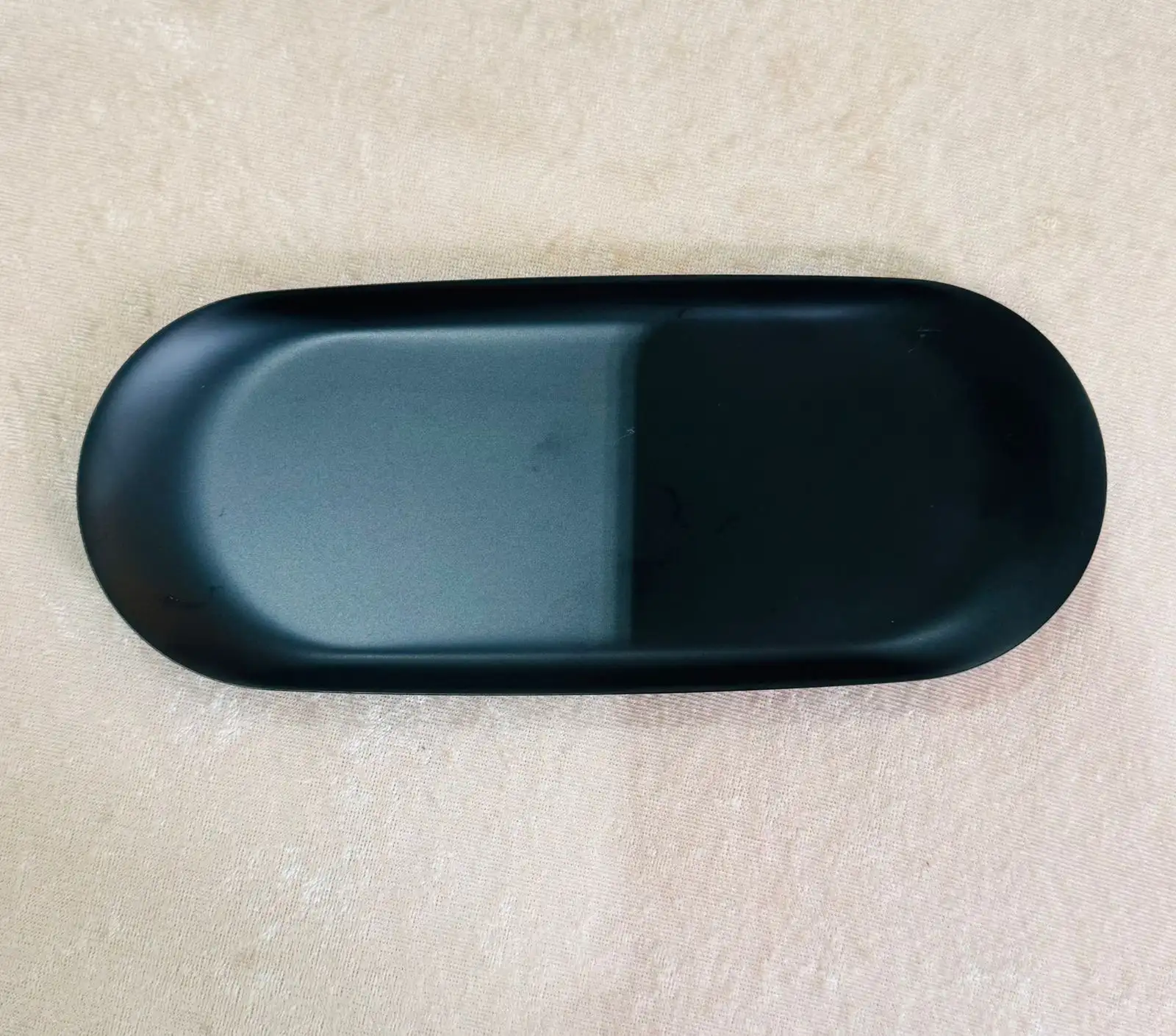 Large black Candle Plate.